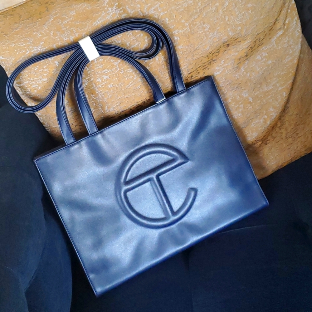 Navy Blue Medium Shopper Telfar Bag